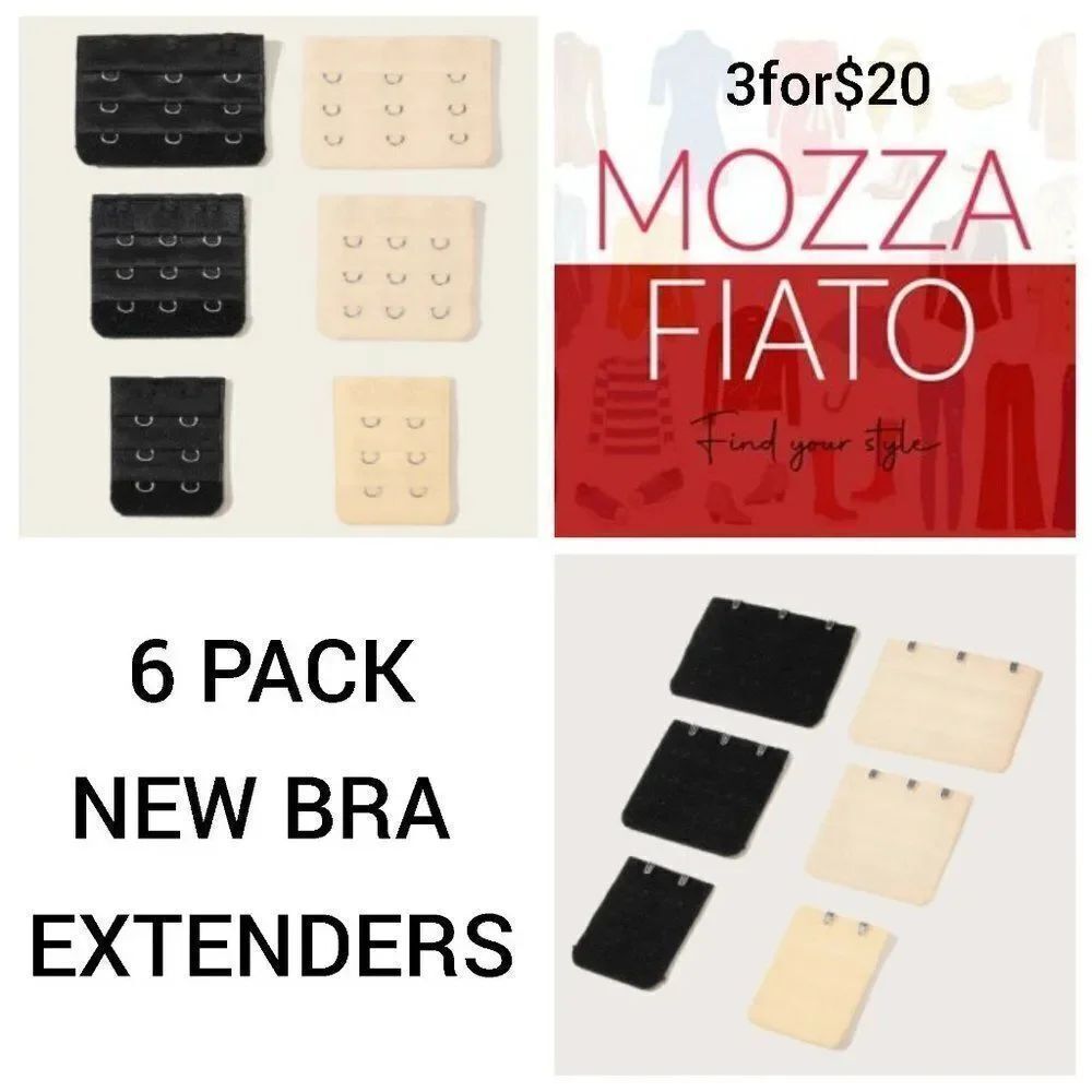3for$20 NWT 6pack bra extenders tan white (all 6 in picture included)